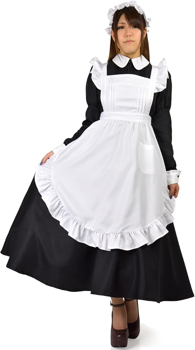 クラシカル ロングメイド服 長袖 ロング丈 コスプレ 衣装 レディースサイズ Mサイズ コスプレ 仮装 通販 Amazon