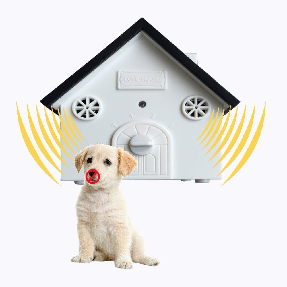 YOTRON Ultrasonic Update Version Outdoor Double Bark Controller Sonic Bark Deterrents Training Behavior Aids for Dogs