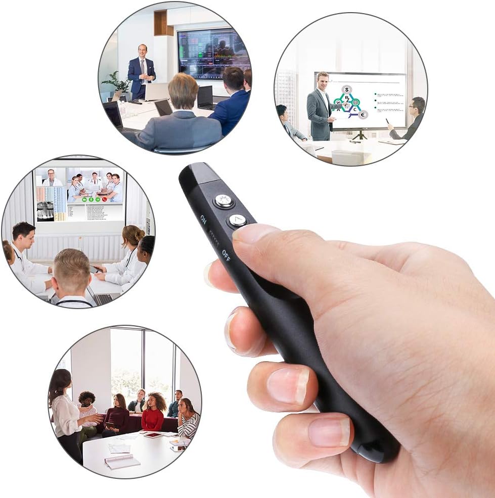 Mini Controller Clicker yidenguk Presentation Clicker RF2.4GHZ USB Wireless Presenter Remote ...