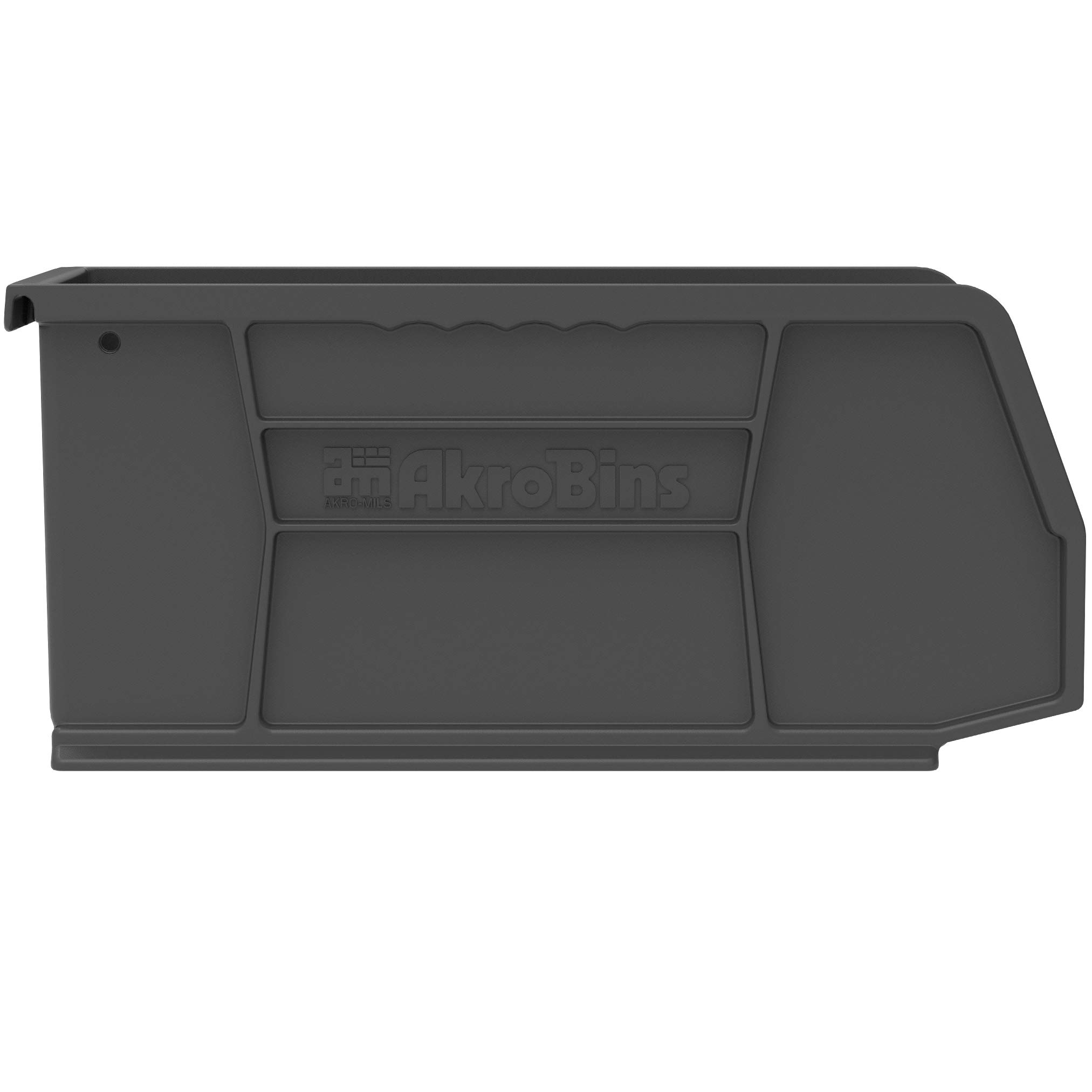 Akro-Mils 30230 AkroBins Plastic Storage Bins, Space-Saving Stackable Bins for Garage, Pantry, Craft Organization, 11-Inch x 5-Inch x 5-Inch, Black, 12-Pack