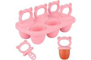Sakolla Baby Popsicle Molds Mini 6-Cavity Silicone Ice Pop Mold with Sticks Breastmilk Popsicle Molds for Teething Relief Tod