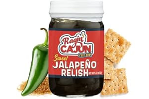 RAGIN' CAJUN FIXIN'S Sweet Jalapeno Relish - 15 oz Jar, All Natural - Spicy Sweet Louisiana Condiment for Dips, Hot Dogs, Sanwiches, Salads & More by Ragin' Cajun