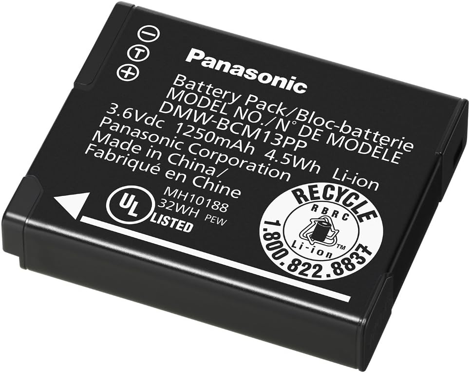 Panasonic Lumix LiIon Battery Pack (3.6V, 1250mAh) Black (DMWBCM13