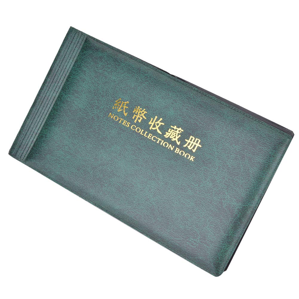 01 Money Holder, Sufficient Money Album Long-term Well-received for Holding 60 Banknotes(Dark green)