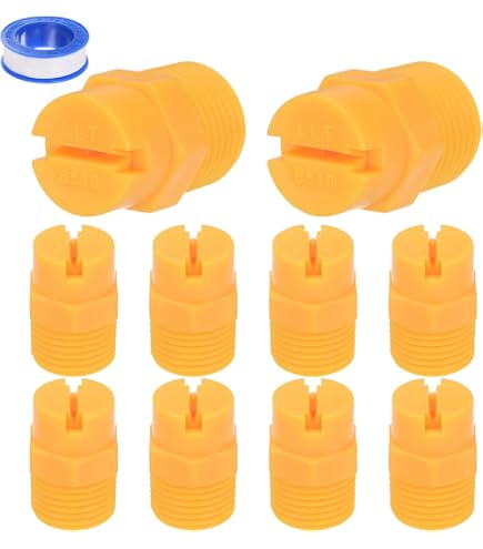 Embouts De Pulvérisation à Jet Plat - Lot De 20, Filetage Mâle 1/4BSPT, 65°, Orifice 2.8mm - Pour Arrosage, Nettoyage