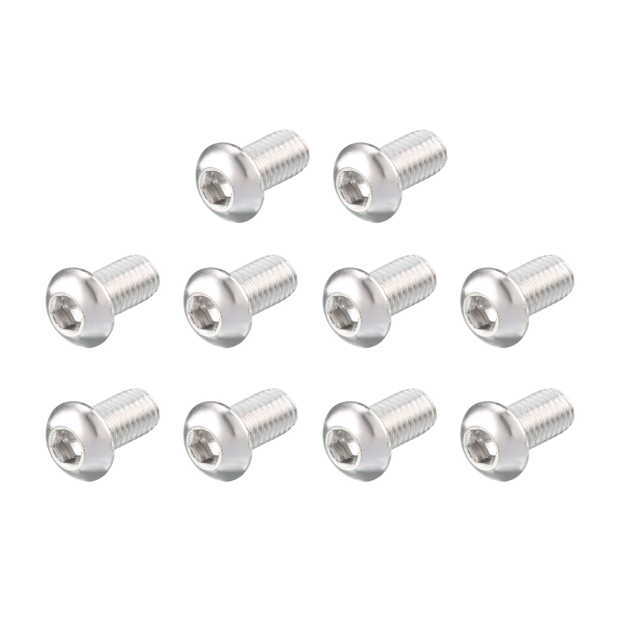 uxcell M6 x 12mm Stainless Steel Hex Socket Button Head Screws Bolts