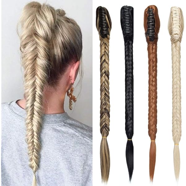 Image of Fishtail braid with claw clip