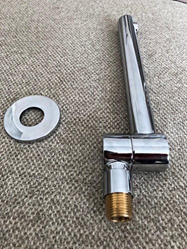 JiaYouJia Solid Brass Round 180-Degree Swivel Wall Mount Tub Filler Spout Chrome