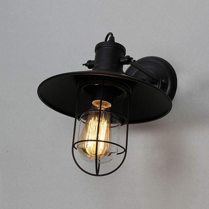 LOCXO Chino Antiguo Industrial Luces de Pared Exterior de Aluminio