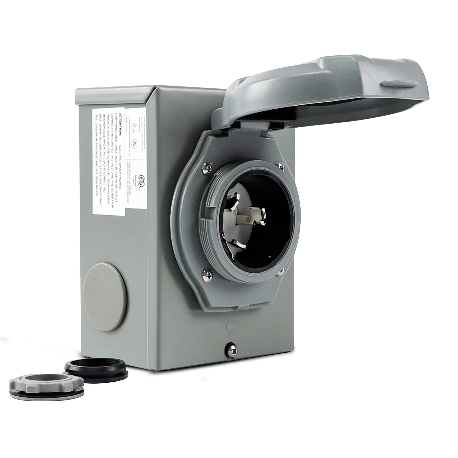 BESYL 50-Amp Generator Inlet Box NEMA 3R
