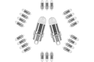 FONTIEN 24pcs LED Party Lights, Battery Operated Paper Lantern Lights, Waterproof Mini Balloon Lights Bulbs for Wedding Anniversary Party Decoration, White