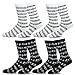 Music Cotton Crew Socks for Men Multi size 10-13