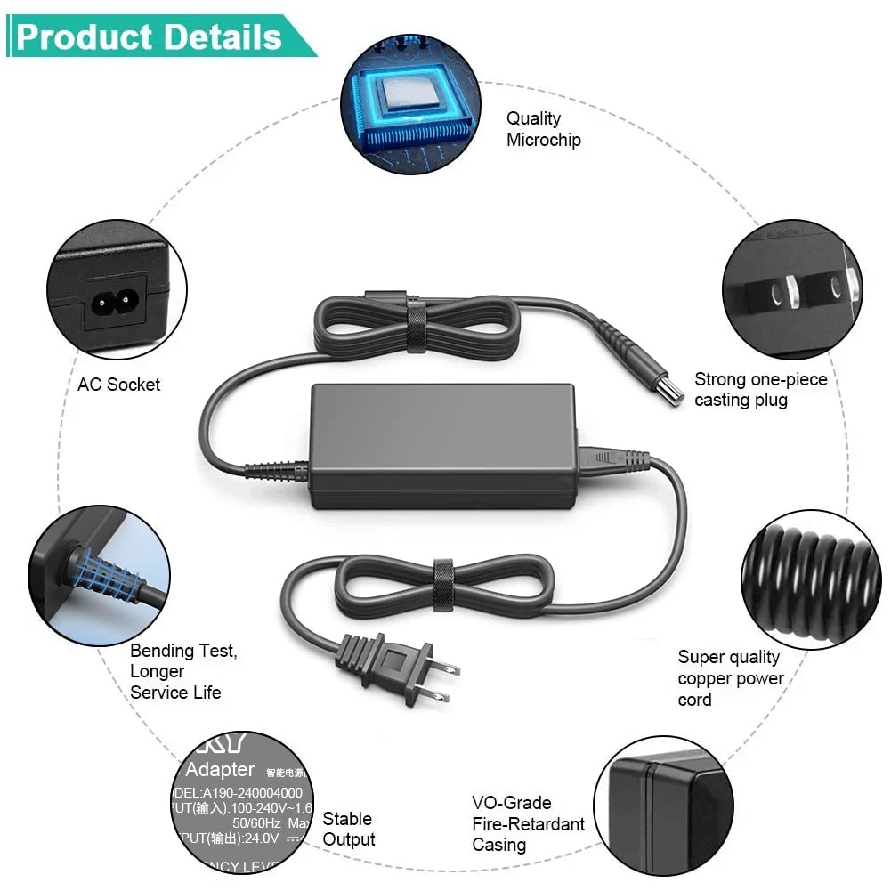 HKY Replacement ResMed AirSense 10 Power Supply 24V AC Adapter for AirStart 10 CPAP Machine, AirCurve 10, Lumis VPAP BiLevel Series 90W S10 370001 37344 37028 Power Cord