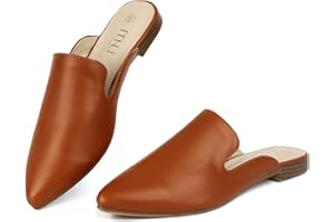 MUSSHOE Mules for Women Flats Comfortable Pointed Toe Women Mules