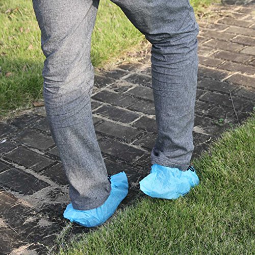 Cleaing Disposable Shoe Covers Polypropylene 50 Pairs Blue One Size Fits All Up to XL - Thumbnail 4