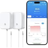 GoveeLife Bluetooth Refrigerator Thermometer Sensor with Alarm, 2-Pack | Monitor fridge/freezer temp remotely with app alerts &amp; buzzer 230ft range. For kitchen/hot tub, gateway not included