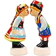 Polish Kissing Couple Collectible Ceramic Salt and Pepper Shakers Set by E.H.G