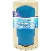 Round Well Pressure Tank Cover (5°F) - Insulated Well Pump Cover - Water Well Tank Covers - Thickened 3 Layers Water Well Tank Covers Insulated for Winter Freeze Proof, 20"Dia x 34"H, Beige