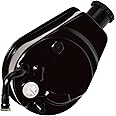A-Team Performance Power Steering Pump - Saginaw Power Steering Pump Series With Billet Aluminum Cap - Compatible with GM Vehicles GMC Chevrolet, Chevy Buick, Oldsmobile, And Pontiac (Black)