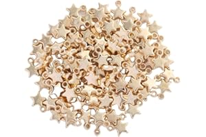 100pcs 9mm CCB Star Bead Charms Silver Color CCB Plastic Small Pendant for Jewelry Making DIY Bracelet Necklace Earrings