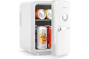 CUTIEWORLD Skincare Fridge - 4L Makeup Fridge for Refrigerating Makeup, Skincare and Food, Mini Fridge for Bedroom, Office and Car, Cooler and Warmer, Beverage Cooler, Pearly White