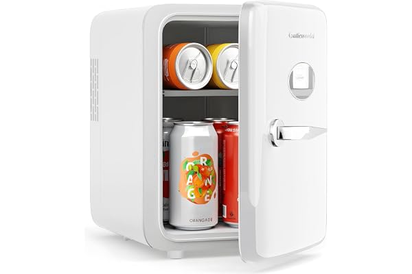 CUTIEWORLD Skincare Fridge - 4L Makeup Fridge for Refrigerating Makeup, Skincare and Food, Mini Fridge for Bedroom, Office and Car, Cooler and Warmer, Beverage Cooler, Pearly White