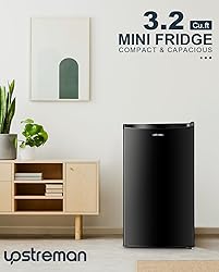 Upstreman 3.2 Cu.Ft Mini Fridge with