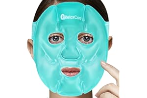 RelaxCoo Cold Face Eye Mask Ice Pack Reduce Face Puff,Dark Circles,Gel Hot Cold Compress,Face SPA for Woman Sleeping, Pressure, Headaches, Skin Care