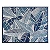 Gertmenian 21624 Indoor Outdoor Rugs Patio Area Carpet, 8x10 Large, Tropical Leaf Abstract Royal Blue
