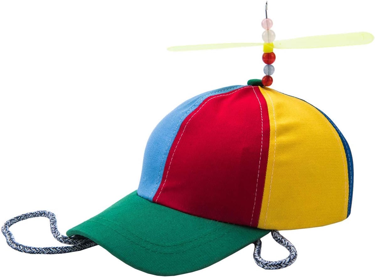 GEANBAYE Dog Hats with Funny Propeller, Size and Rope Double Adjustment Pet Hats for Small Middle and Large Dog (Iridescent) : Pet Supplies