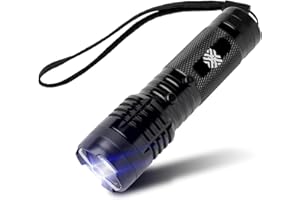 Pain Safari Shockwave Mini Tactical Flashlight | Ultra-Compact, Palm-Sized Design | 15,000 Volts & 2 Amps to Deter Attackers | 200-Lumen Flashlight | No License Needed | Rechargeable - Black