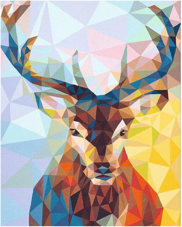 WACYDSDJigsaw Puzzle 1000 Piece Abstract Deer Classic Puzzle Diy Kit Wooden Toy Unique Gift Home Decor