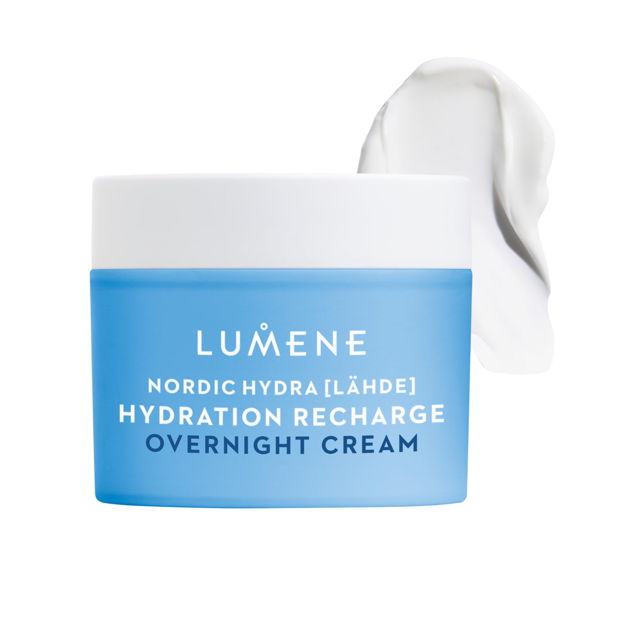 LUMENE Nordic Hydra [Lähde] Hydration Recharge Overnight Cream | Lightweight Face Moisturizer | Hyaluronic Acid, Arctic Water & Nordic Birch Sap | For Hydration and Barrier Repair | Vegan | 50 ml