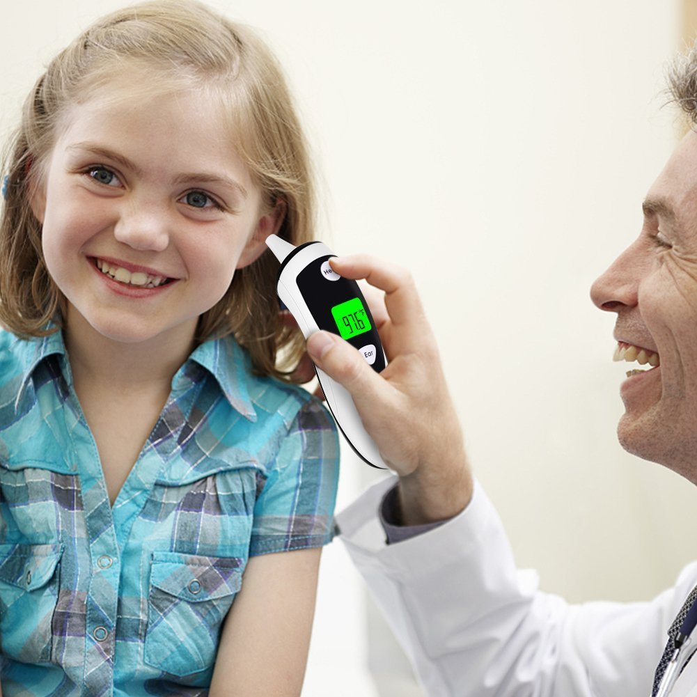 Homate Digital Medical Infrared Ear Thermometer with Forehead Mode for Babies, Kids and Adults with FDA and CE approval