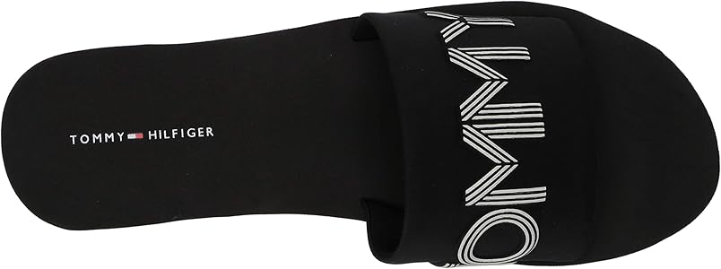 tommy hilfiger platform sandals black and white