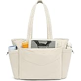 TANTOMI Tote Bag for Women Puffer Tote Bag with Zipper, Qulited Shoulder Bag Lightweight Handbags for Work Travel School Gym