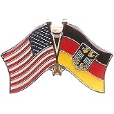 USA American & German Eagle Country Flag Bike Hat Cap lapel Pin