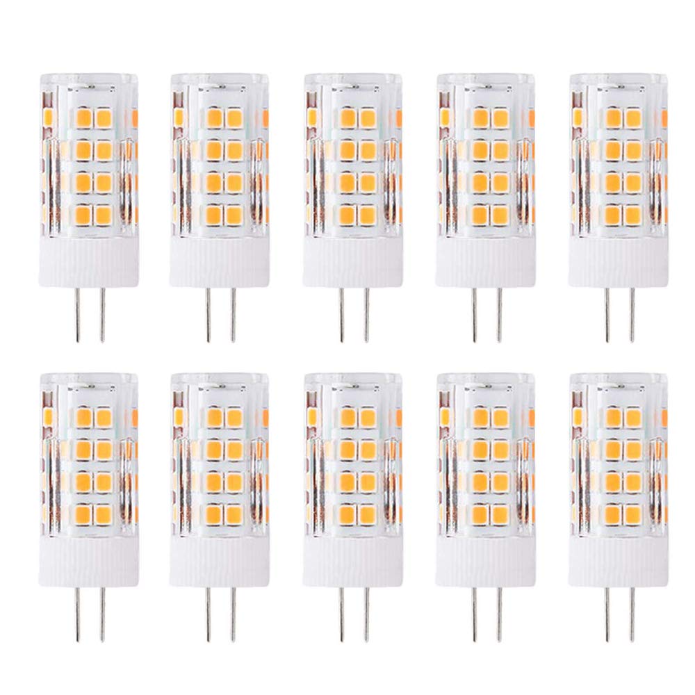HUAMu 10-Pack G4 AC/DC 12V LED Light Bulb, 5 Watt, 500 Lumen, Warm White 3000K, 360° Beam Angle, 50W Equivalent, G4 Halogen/Xenon/Incandescent Replacement Bulb, Not-Dimmable