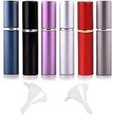 GOLF 6pcs 6ml Portable Mini Refillable Perfume Scent Aftershave Atomizer Empty Spray Bottle with 2 Funnel Filler for Travel P