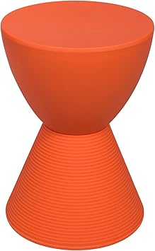 Amazon Com Leisuremod Modern Boyd Side Table Indoor And Outdoor Use Orange Kitchen Dining