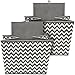 Sorbus Storage Basket Bins, Tapered Chevron Fabric Baskets for Household Essentials, Foldable & Portable for Nursery, Closet, Car, and More