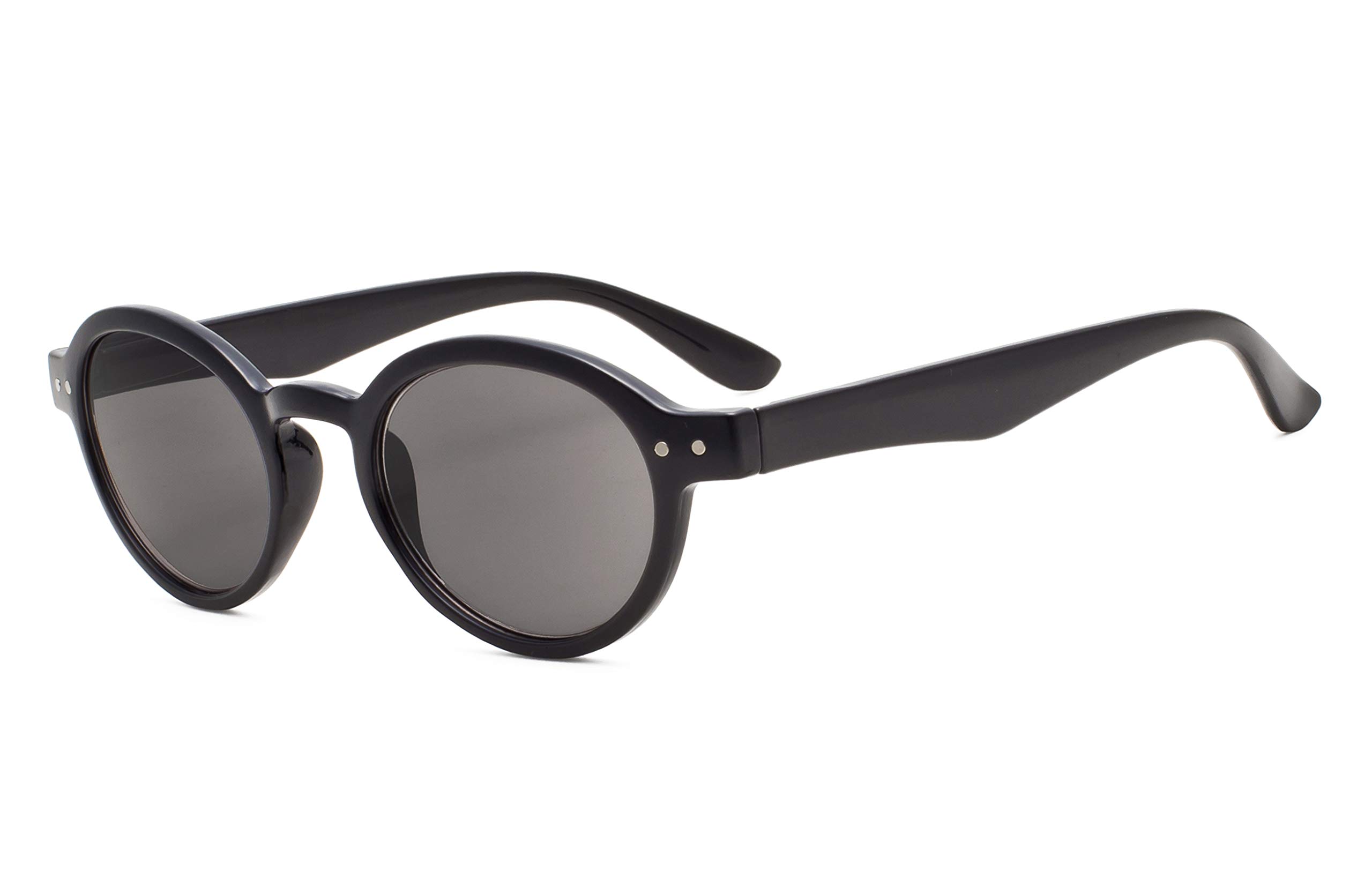 Eyekepper Spring Hinges Round Retro Reading Sunglasses Grey Lens — image 1