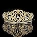 Topwedding Gold Wedding Crown Rhinestone Bridal Tiara Headband Crystal Pageant Headpiece Hair Accessories for Women