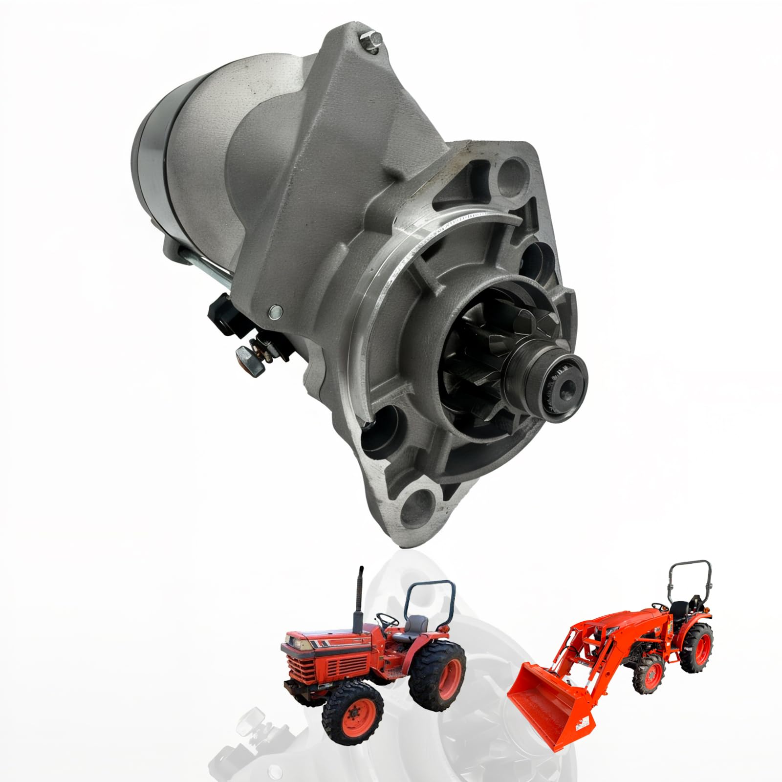 Photo 1 of Starter Motor for Kubota Tractor Diesel Engine - 12V Replacement Compatible with L20 L275 L295 L2250 L2501 L2550 L2350 L2800 L3010 L3301 L3400 L3410 L4310 Models, OEM 34070-16083 34070-16081 18145N