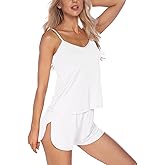Senert Sexy Pajamas for Women Sleepwear Sexy Lingerie V Neck Pjs Cami Shorts Set Nightwear S-XXL