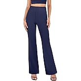 AB-Eleven Womens Dress Pants Business Casual Work Pants with Pockets Pull On Flare Office Slacks High Waist Stretchy Trousers