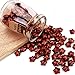 Sealing Wax Beads Set, Yoption 120 Pieces Red Gold Star Shape Seal Wax Kit with 1 Wax Melting Spoon and 2 Candles for Wax Seal Stamp (Red Gold)