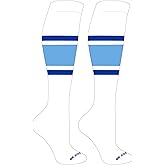 Mk Socks Competitor OTC Baseball, Football Socks (B) White, Royal, Columbia Blue