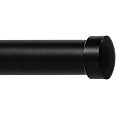 TiMi 1" Decorative Spiral Curtain Rod - Adjustable 36 To 168 Inches, Black, With Brackets - View #4