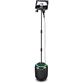 Singing Machine SingCast MAX Bluetooth Video Casting Karaoke Machine, Party Speaker, Microphone, 22 Voice Effects, Pitch Correction, Lights, Stand, 35W Sound for PA System Function for Adults & Kids